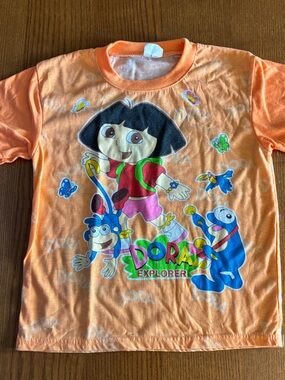 Vintage Orange Kids Dora the Explorer Graphic Tee